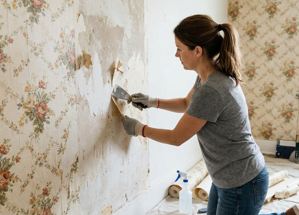 How to Remove Wallpaper Glue Without Damaging Walls remove wallpaper